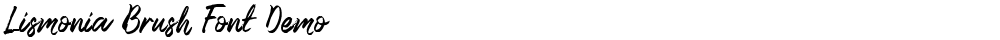 Lismonia Brush Font Demo
