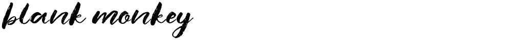 blank monkey