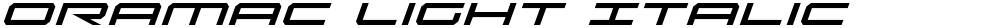 Oramac Light Italic