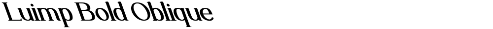 Luimp Bold Oblique