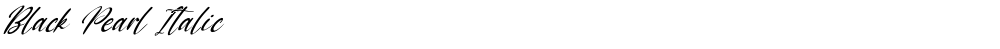 Black Pearl Italic
