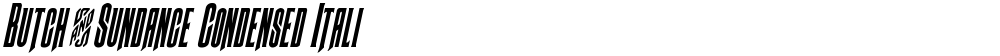Butch & Sundance Condensed Italic