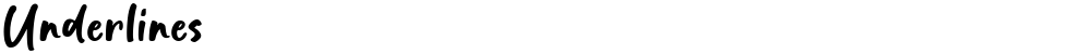 Underlines