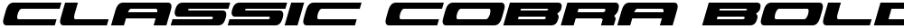 Classic Cobra Bold Italic
