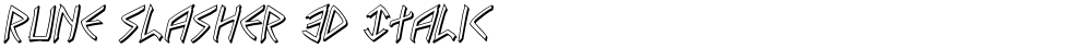 Rune Slasher 3D Italic