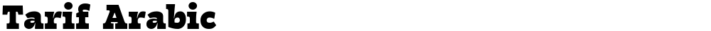 Tarif Arabic