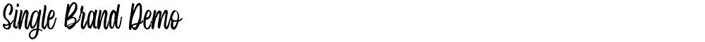 Single Brand Demo
