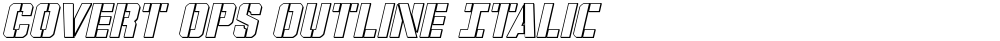 Covert Ops Outline Italic