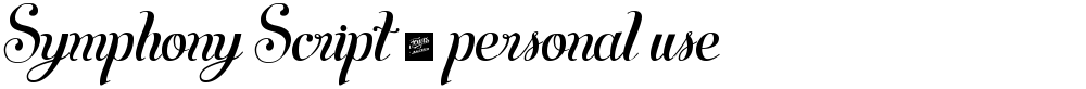 Symphony Script - personal use