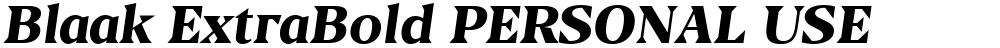 Blaak ExtraBold PERSONAL USE
