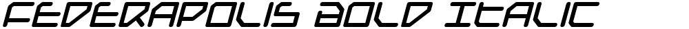 Federapolis Bold Italic