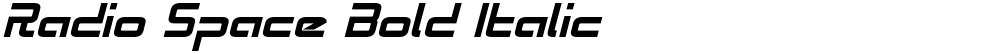 Radio Space Bold Italic