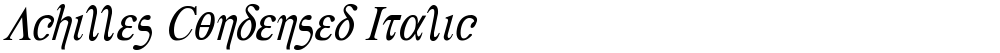 Achilles Condensed Italic