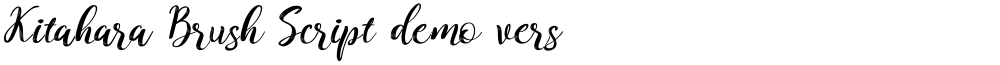 Kitahara Brush Script demo vers