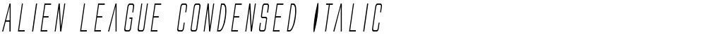 Alien League Condensed Italic