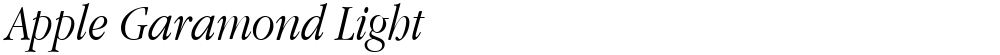 Apple Garamond Light