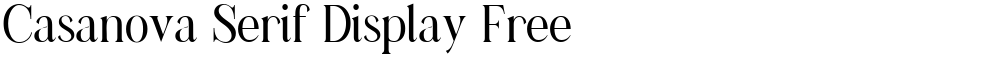 Casanova Serif Display Free