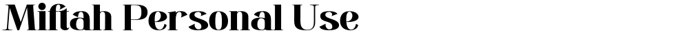 Miftah Personal Use