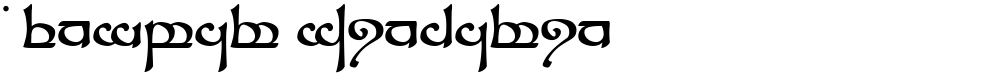 Tengwar Sindarin