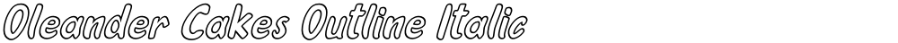 Oleander Cakes Outline Italic