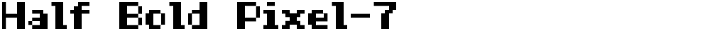 Half Bold Pixel-7