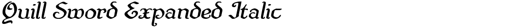 Quill Sword Expanded Italic