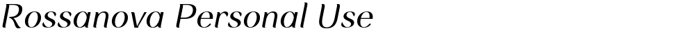 Rossanova Personal Use