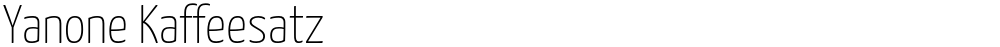 Yanone Kaffeesatz
