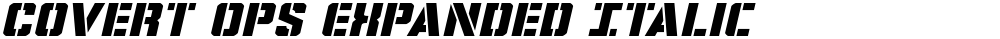 Covert Ops Expanded Italic