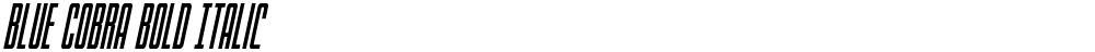 Blue Cobra Bold Italic