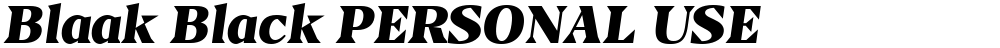 Blaak Black PERSONAL USE