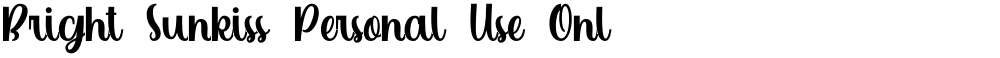 Bright Sunkiss Personal Use Onl