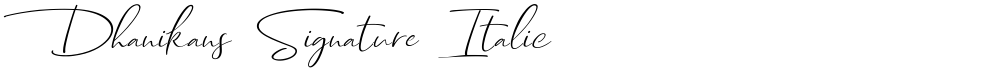 Dhanikans Signature Italic