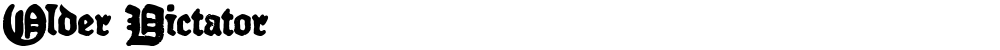 Older Dictator