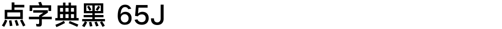 点字典黑 65J