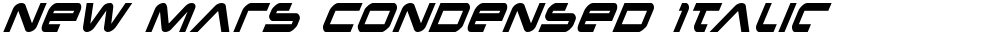 New Mars Condensed Italic