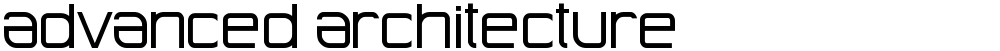 Advanced Architecture