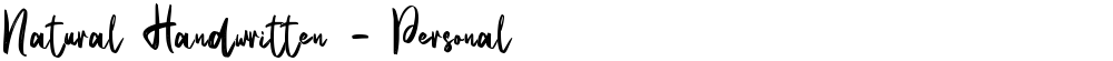 Natural Handwritten - Personal
