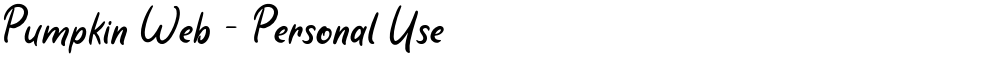 Pumpkin Web - Personal Use