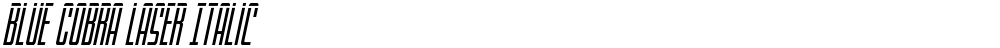 Blue Cobra Laser Italic
