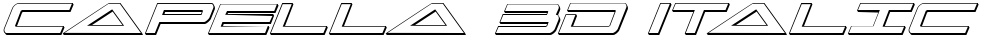 Capella 3D Italic