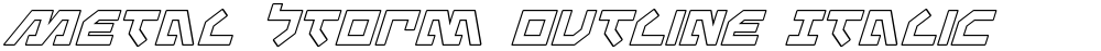 Metal Storm Outline Italic