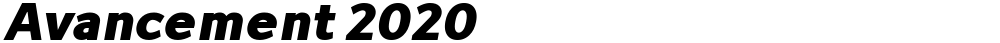 Avancement 2020