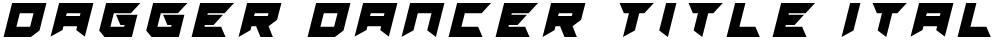 Dagger Dancer Title Italic