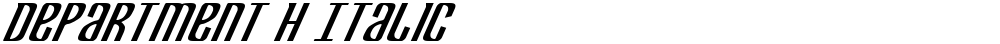 Department H Italic