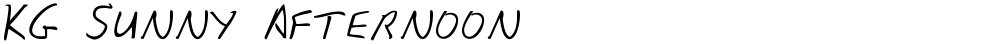 KG Sunny Afternoon