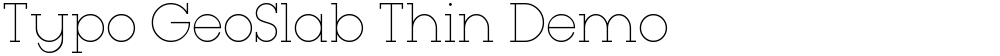 Typo GeoSlab Thin Demo