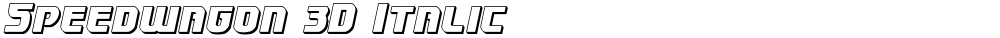 Speedwagon 3D Italic