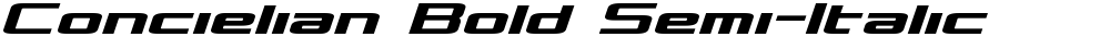 Concielian Bold Semi-Italic