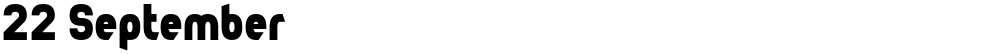 22 September